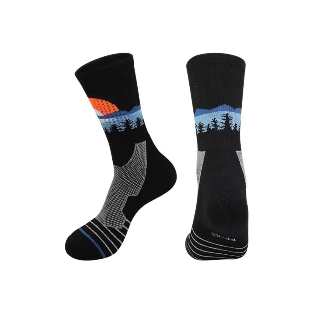 Wool Hiking Sock - 冬用メリノウールソックス 暖かい滑り止めスノーウォームソックス 快適で通気性のあるハイキングソックス メンズ用
