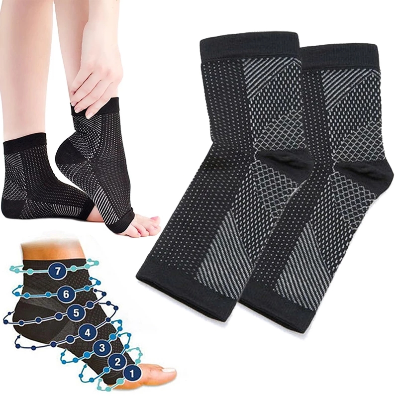 Ankle Brace Sock - 足首の圧迫,抗疲労,スポーツ,バスケットボール,アウトドアアクティビティ,男性用