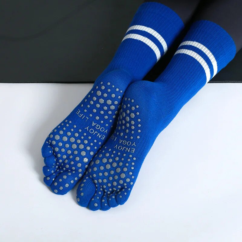 No Show Sock Women - ハーフチューブヨガソックス,通気性,滑り止め,5本の指,スポーツ,綿,フィットネス,ダンス,バレエ,屋内,床