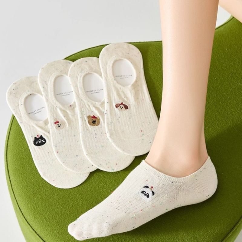 No Show Sock Women - レディース 夏 薄手 滑り止め ショートソックス イン
