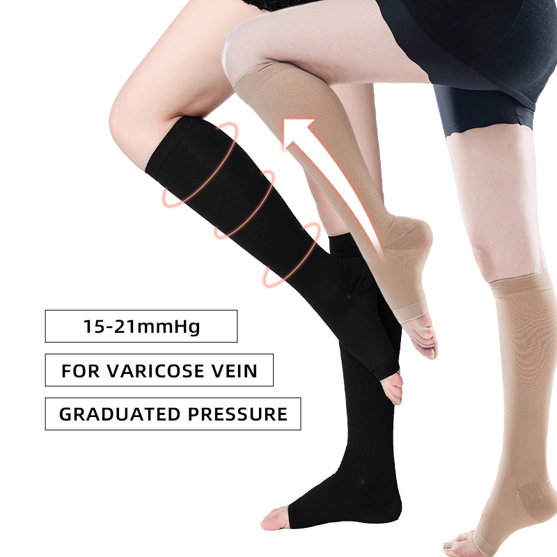 Compression Sock Medical - 医療用コンプレッションレッグソックス,通気性のある静脈瘤,15-21mm hg,S-5XL 2ピース/ペア