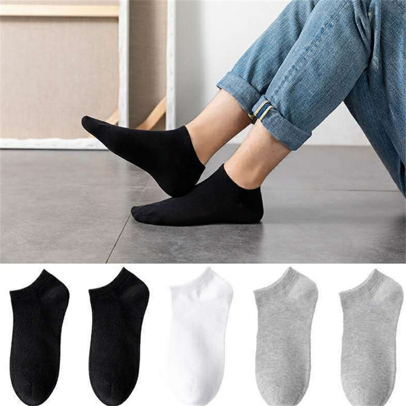 10/20/50/100 ペア白い靴下女性男性ノンスリップノ - No Show Sock Women のレビューと価格