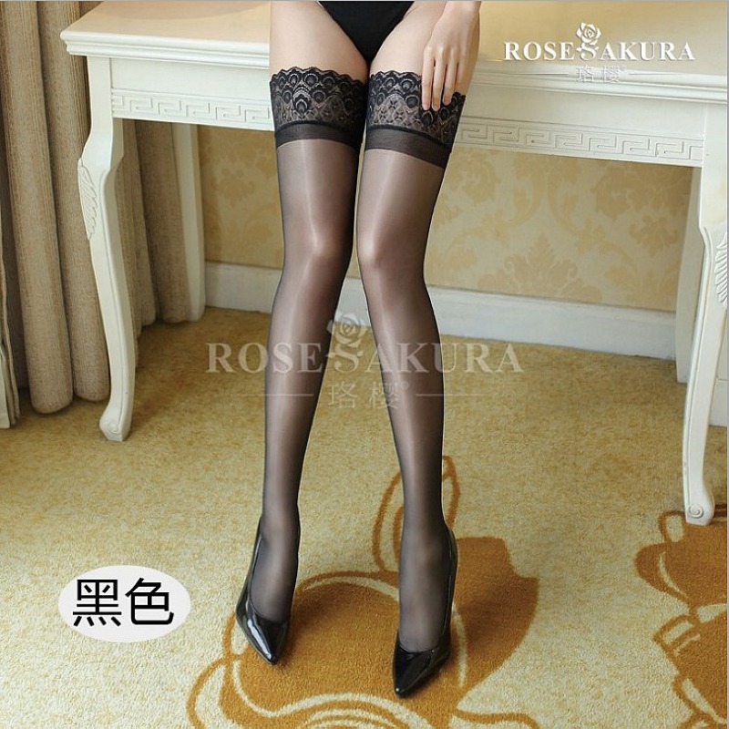 15D女性のレーストップシリコン滞在輝き腿高膝ナイロンストッ - Thigh High Sock Stay Up のレビューと価格