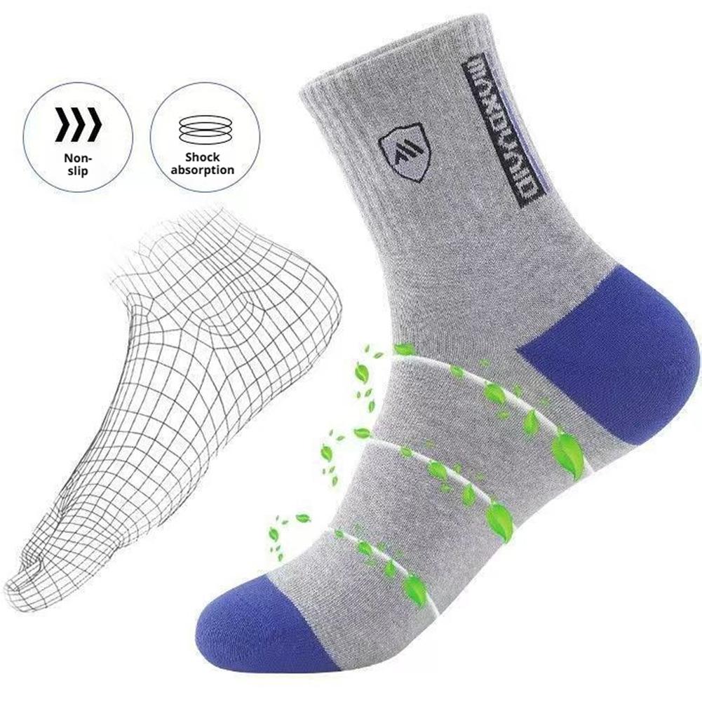 5足組 メンズ 防臭・滑り止めソックス - 通気性・吸汗速乾 - Cotton Crew Sock Pack のレビューと価格