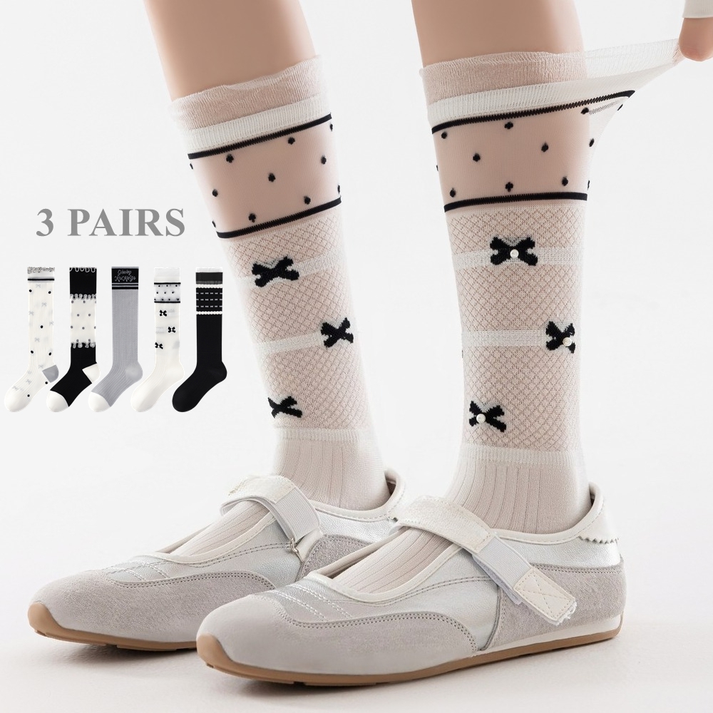 3 ペアのかわいい女性用靴下夏用薄いシルクレースソックス花柄 - Silk Sock Bamboo のレビューと価格