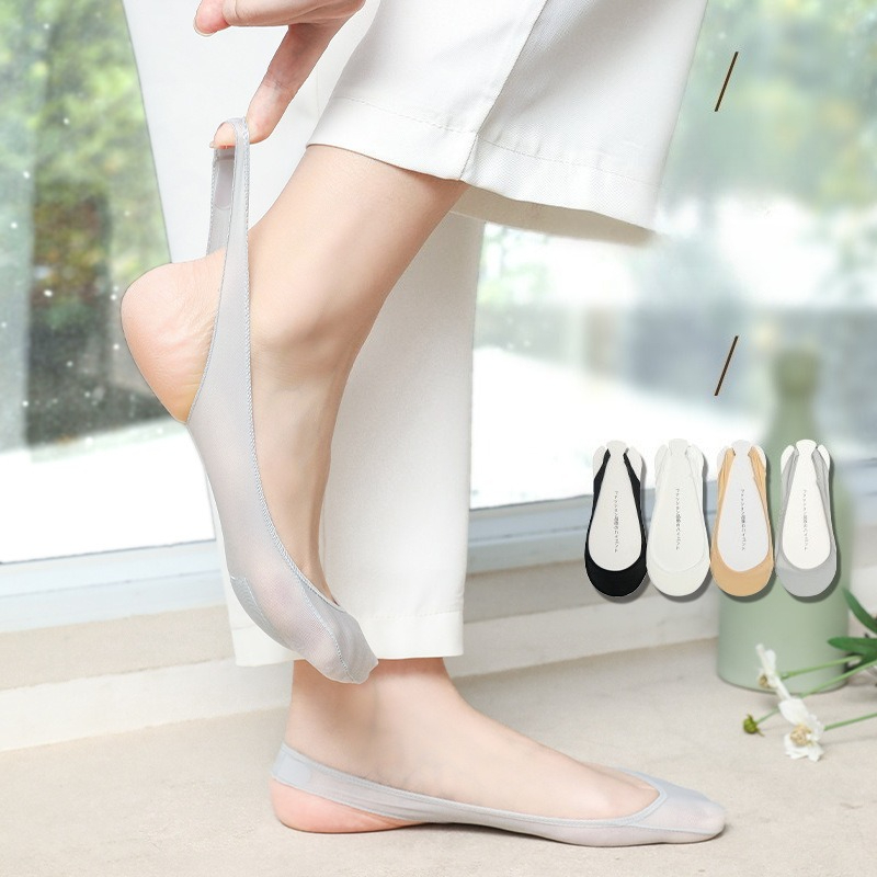 夏用ソックス レディース シリコン製 滑り止め付き ノーショ - No Show Sock Women のレビューと価格