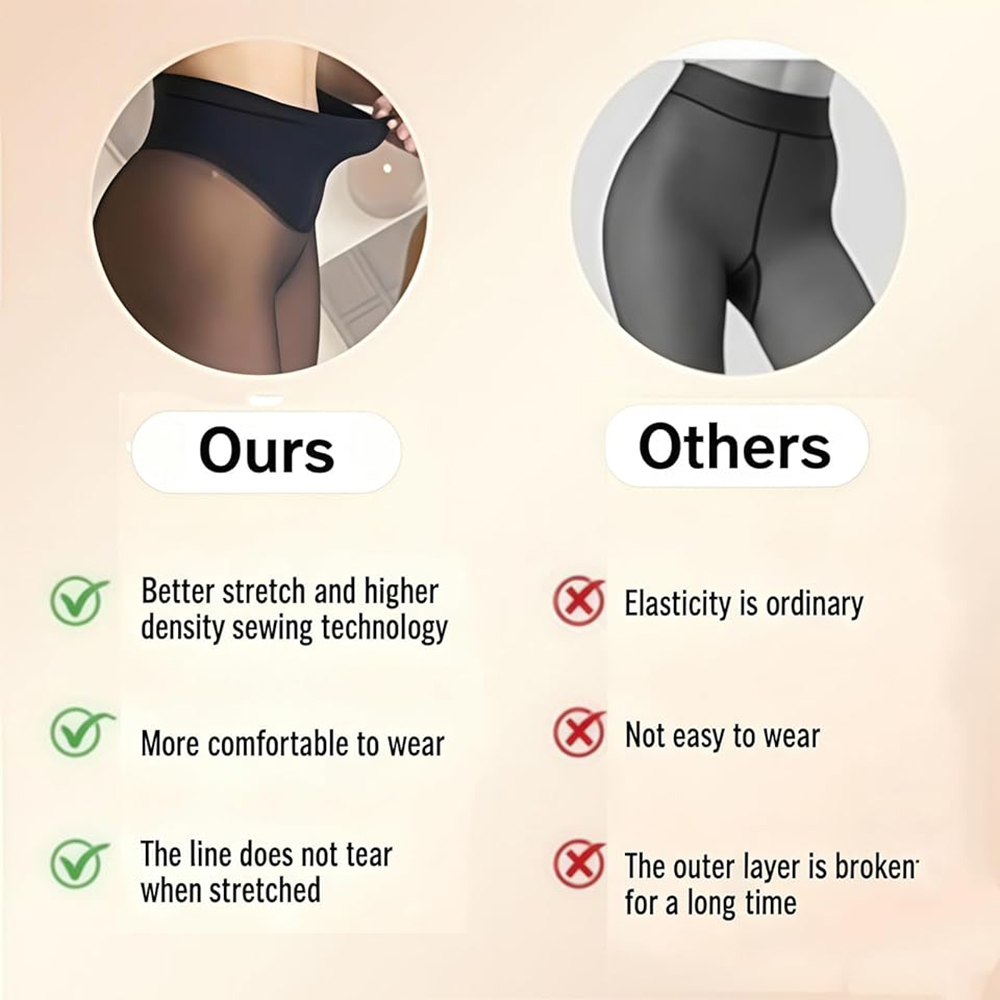 ワンシームフリース裏地タイツ レディース プラスサイズ シェ - Tights Pantyhose Sheer のレビューと価格