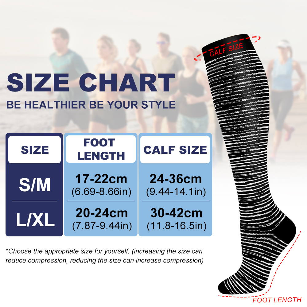 GOMOREON 6 ペアの男性用および女性用着圧ソックス、 - Compression Sock Medical のレビューと価格