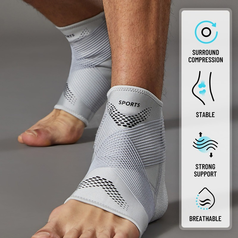 1個入り調節可能なつま先なし足首サポーター、足首捻挫、スポー - Ankle Brace Sock のレビューと価格