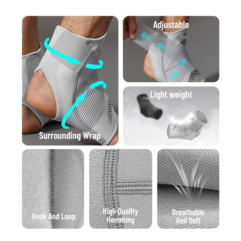 1個入り調節可能なつま先なし足首サポーター、足首捻挫、スポー - Ankle Brace Sock のレビューと価格