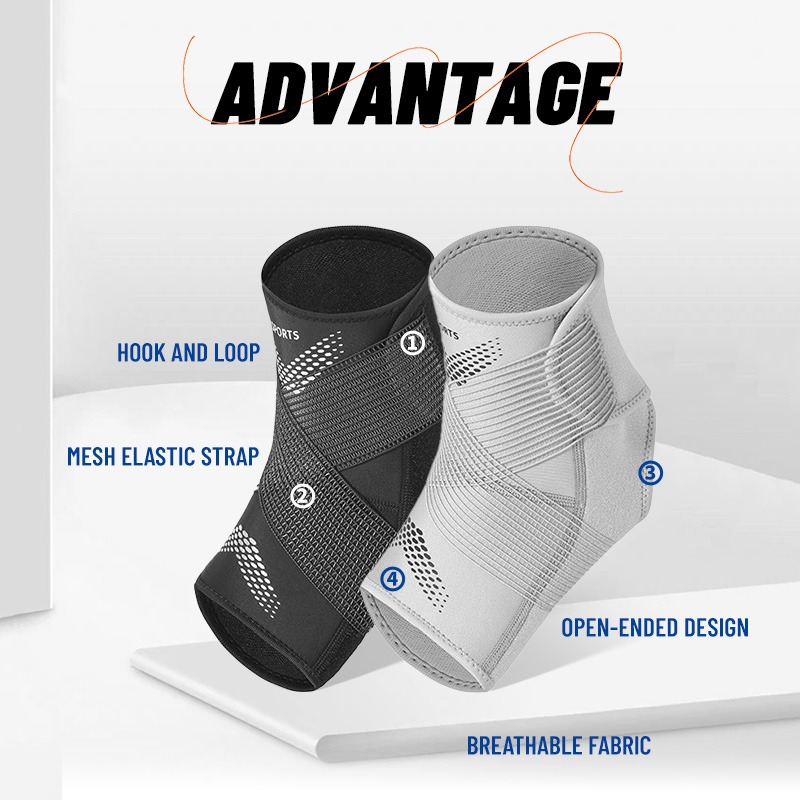 1個入り調節可能なつま先なし足首サポーター、足首捻挫、スポー - Ankle Brace Sock のレビューと価格