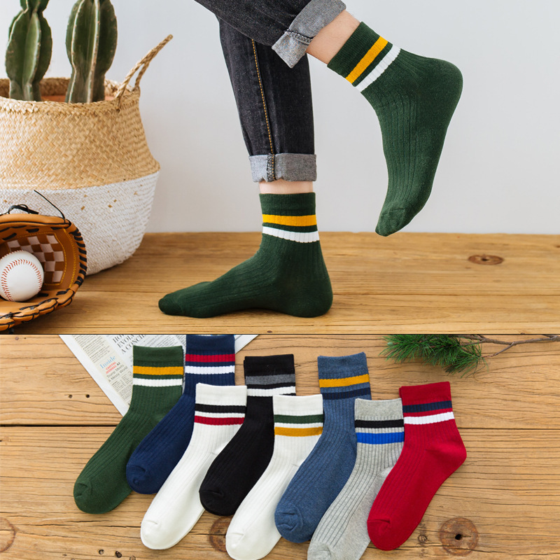 3ペア/パック綿メンズソックスファッション新カジュアル通気性 - Cotton Crew Sock Pack のレビューと価格